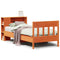 vidaXL Bookcase Bed without Mattress Wax Brown 100x200cm Solid Wood Pine