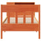 vidaXL Bookcase Bed without Mattress Wax Brown 100x200cm Solid Wood Pine