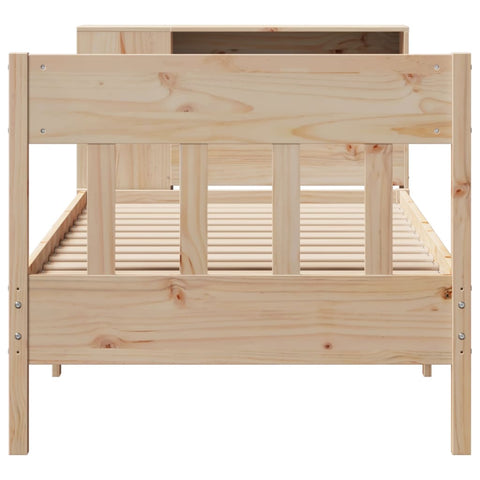 vidaXL Bookcase Bed without Mattress 90x200cm Solid Wood Pine