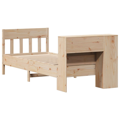 vidaXL Bookcase Bed without Mattress 90x200cm Solid Wood Pine