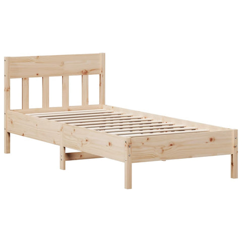 vidaXL Bookcase Bed without Mattress 90x200cm Solid Wood Pine