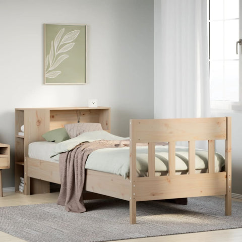 vidaXL Bookcase Bed without Mattress 90x200cm Solid Wood Pine