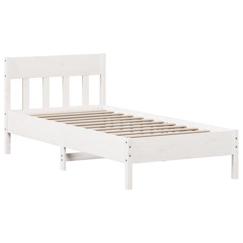vidaXL Bookcase Bed without Mattress White 90x190 cm Single Solid Wood Pine