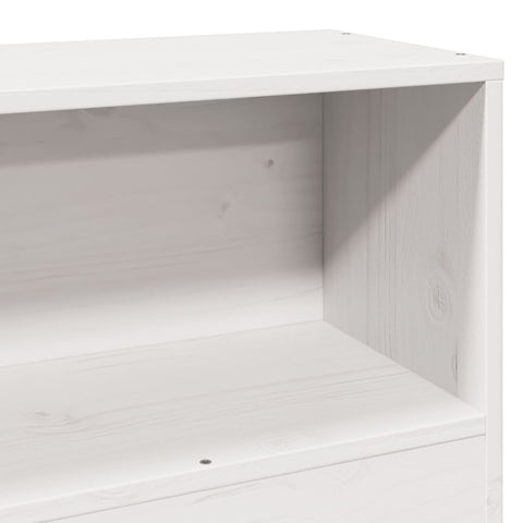 vidaXL Bookcase Bed without Mattress White 90x190 cm Single Solid Wood Pine