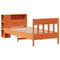 vidaXL Bookcase Bed without Mattress Wax Brown 75x190 cm Small Single Solid Wood Pine