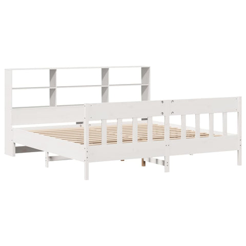 vidaXL Bed Frame without Mattress White 180x200 cm Super King Solid Wood Pine