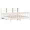 vidaXL Bed Frame without Mattress White 180x200 cm Super King Solid Wood Pine