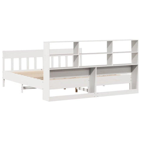 vidaXL Bed Frame without Mattress White 180x200 cm Super King Solid Wood Pine