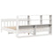 vidaXL Bed Frame without Mattress White 180x200 cm Super King Solid Wood Pine