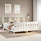 vidaXL Bed Frame without Mattress White 180x200 cm Super King Solid Wood Pine