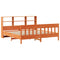 vidaXL Bed Frame without Mattress Wax Brown 180x200 cm Super King Solid Wood Pine