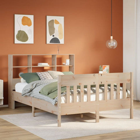 vidaXL Bed Frame without Mattress 140x200 cm Solid Wood Pine