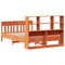 vidaXL Bed Frame without Mattress Wax Brown 140x200 cm Solid Wood Pine