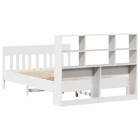 vidaXL Bed Frame without Mattress White 140x190 cm Solid Wood Pine