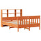 vidaXL Bed Frame without Mattress Wax Brown 140x190 cm Solid Wood Pine