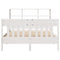 vidaXL Bed Frame without Mattress White 120x190 cm Small Double Solid Wood Pine