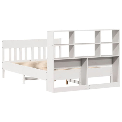 vidaXL Bed Frame without Mattress White 120x190 cm Small Double Solid Wood Pine