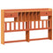 vidaXL Bed Frame without Mattress Wax Brown 200x200 cm Solid Wood Pine