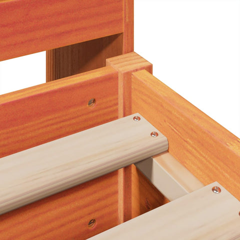 vidaXL Bed Frame without Mattress Wax Brown 200x200 cm Solid Wood Pine