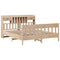 vidaXL Bed Frame without Mattress 180x200 cm Super King Solid Wood Pine