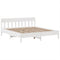 vidaXL Bed Frame without Mattress White 180x200 cm Super King Solid Wood Pine