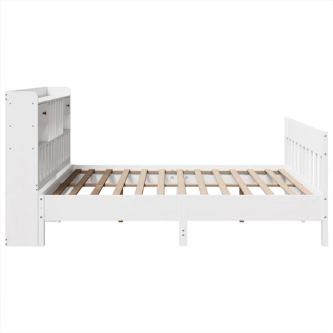 vidaXL Bed Frame without Mattress White 180x200 cm Super King Solid Wood Pine