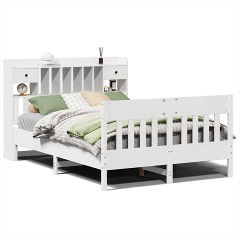 vidaXL Bed Frame without Mattress White 160x200 cm Solid Wood Pine