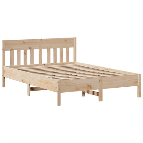 vidaXL Bed Frame without Mattress 150x200 cm King Size Solid Wood Pine