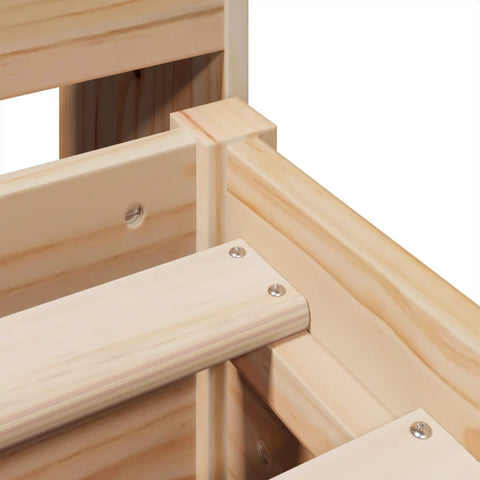 vidaXL Bed Frame without Mattress 150x200 cm King Size Solid Wood Pine