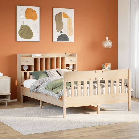 vidaXL Bed Frame without Mattress 140x200 cm Solid Wood Pine