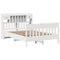 vidaXL Bed Frame without Mattress White 140x200 cm Solid Wood Pine