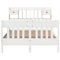 vidaXL Bed Frame without Mattress White 140x200 cm Solid Wood Pine