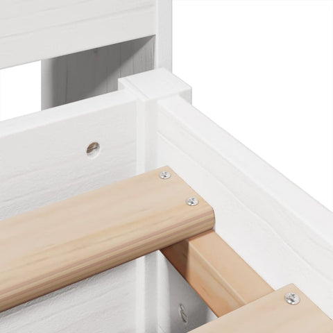 vidaXL Bed Frame without Mattress White 140x200 cm Solid Wood Pine
