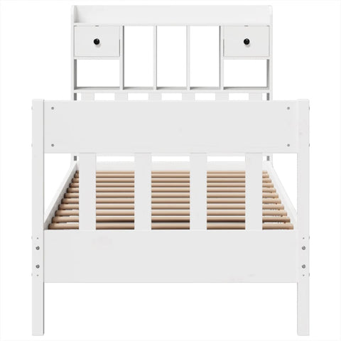 vidaXL Bed Frame without Mattress White 90x200 cm Solid Wood Pine