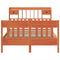 vidaXL Bed Frame without Mattress Wax Brown 140x190 cm Solid Wood Pine