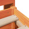 vidaXL Bed Frame without Mattress Wax Brown 140x190 cm Solid Wood Pine