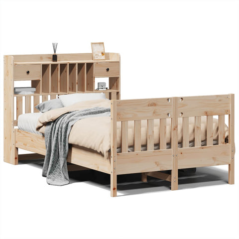 vidaXL Bed Frame without Mattress 135x190 cm Solid Wood Pine