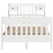 vidaXL Bed Frame without Mattress White 135x190 cm Solid Wood Pine
