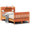 vidaXL Bed Frame without Mattress Wax Brown 135x190 cm Solid Wood Pine