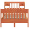 vidaXL Bed Frame without Mattress Wax Brown 135x190 cm Solid Wood Pine