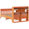vidaXL Bed Frame without Mattress Wax Brown 135x190 cm Solid Wood Pine
