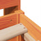 vidaXL Bed Frame without Mattress Wax Brown 135x190 cm Solid Wood Pine