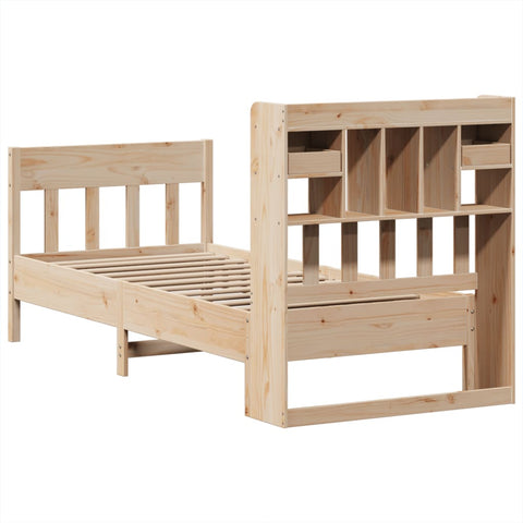 vidaXL Bed Frame without Mattress 75x190 cm Small Single Solid Wood Pine