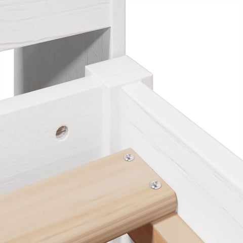 vidaXL Bed Frame without Mattress White 75x190 cm Small Single Solid Wood Pine