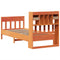 vidaXL Bed Frame without Mattress Wax Brown 75x190 cm Small Single Solid Wood Pine
