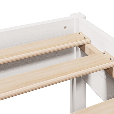 vidaXL Bed Frame without Mattress White 200x200 cm Solid Wood Pine