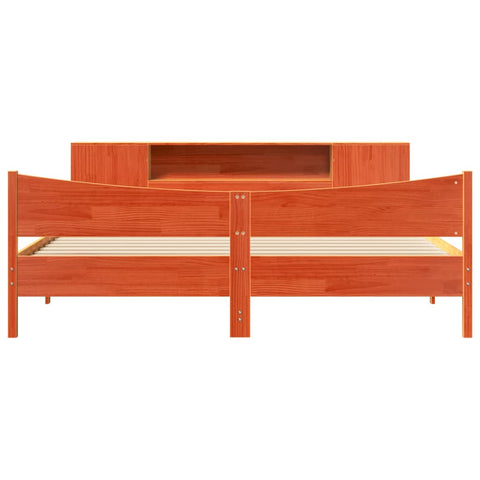 vidaXL Bed Frame without Mattress Wax Brown 200x200 cm Solid Wood Pine