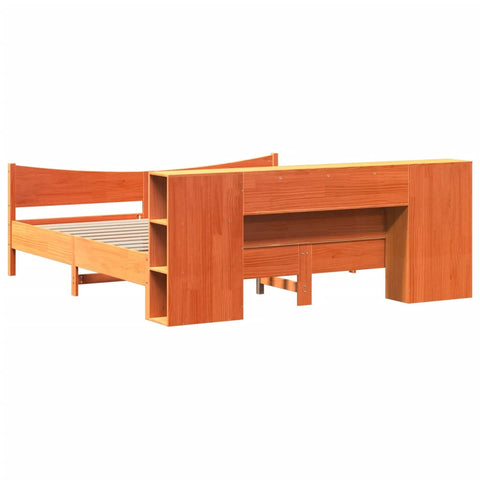 vidaXL Bed Frame without Mattress Wax Brown 200x200 cm Solid Wood Pine