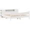 vidaXL Bed Frame without Mattress White 180x200 cm Super King Solid Wood Pine