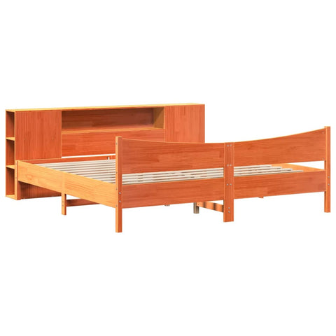 vidaXL Bed Frame without Mattress Wax Brown 180x200 cm Super King Solid Wood Pine